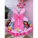 Vestido Infantil Casa Mágica da Gabby Rosa Luxo Corações - Rosa