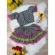 Conjunto Meninas Junino Preto Xadrez Cropped C/ Mini Saia