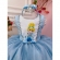Vestido Infantil Azul Brilho Festas Princesa