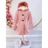 Casaco Infantil Pelúcia Canelado Forrado Rose C/ Capuz Botões