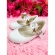 Sapatinho Branco Verniz Com Aplique de Flores Douradas Luxo