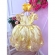 Vestido Infantil Amarelo Renda Realeza e Aplique Borboletas
