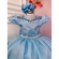 Vestido Infantil Damas Honra Casamento Azul C/ Renda Pérola
