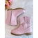 Bota infantil Boiadeira Texana Rosa Claro Com Zíper Luxo