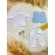 Conjunto Social Bebê Camisa Colete e Gravata Azul C/ Calça Branca - Branco e Azul