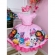 Vestido Infantil Casa Mágica da Gabby Rosa Luxo Corações - Rosa