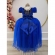 Vestido Infantil Azul Royal C/ Renda Realeza e Pérolas Damas