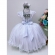 Vestido Infantil Branco C/ Renda e Borboletas Dama Princesas