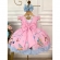 Vestido Infantil Rosa Turma do Circo Com Estrelas Pérolas