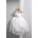 Vestido Infantil Branco Renda Metalizada Tule C/ Brilho Damas