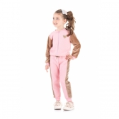 Conjunto de Moletom C/ Zíper e Pelúcia Blusa e Calça Rosa
