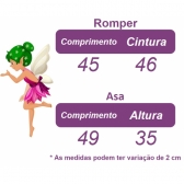 Romper Jardim Encantado Com Asa Amarelo Luxo
