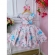 Vestido Infantil Rosa Floral Jardim C/ Cinto de Pérolas