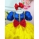 Vestido Infantil Branca de Neve Amarelo C/ Aplique Laço