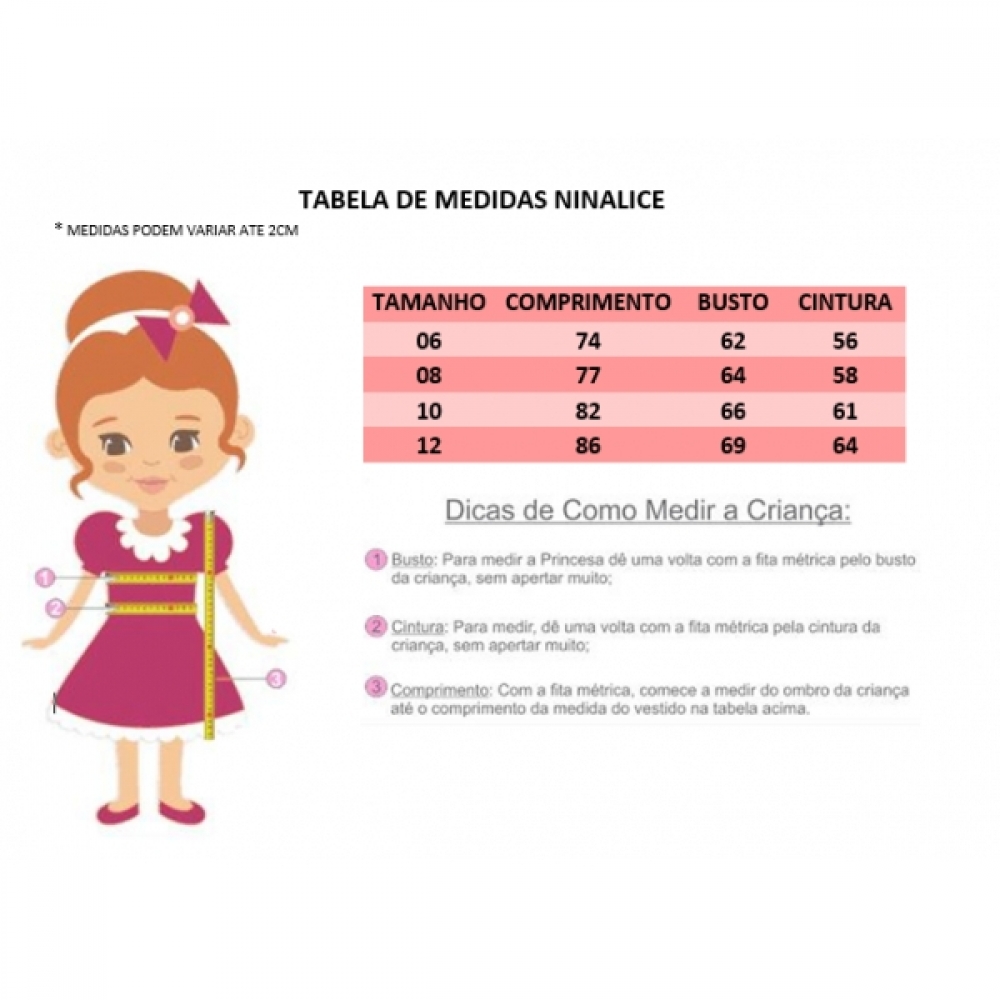 Vestido Infantil Vermelho Renda Aplique Flores e Borboletas