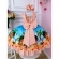 Vestido Infantil Moana Baby Pêssego e Azul Luxo Festa