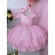 Vestido Infantil Rosa Aplique de Borboletas C/ Glitter