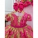 Vestido Infantil Pink Renda Realeza e Aplique de Borboletas