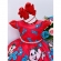 Vestido Infantil Mônica e Sansão Vermelho e Azul Luxo