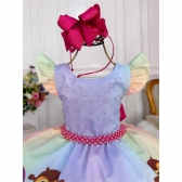 Vestido Infantil BoloFofos no Jardim Peito Strass