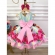 Vestido Infantil Moana Baby Colorido Com Cinto de Pérolas