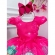 Vestido Infantil Lol Pink Florido C/ Broches de Laçinhos
