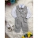 Conjunto Social Calça Camisa Colete Gravata Susp. Cinza PMG