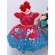 Vestido Infantil Mônica e Sansão Vermelho e Azul Luxo