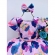 Vestido Infantil Rosa Borboletas Coloridas Laço e Pérolas