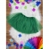 Saia de Tule Infantil Coloridos Com Glitter e Leds - Verde