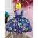 Vestido Infantil Barbie Azul Marinho Neon C/ Broche de Laço
