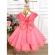 Vestido Infantil Goiaba Florido de Renda e Cinto de Pérolas - Goiaba