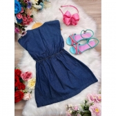 Vestido Infantil de Jeans My Sweet Luxo