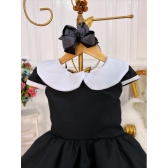 Vestido Infantil Preto e Branco Luxo