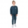Conjunto de Moletom Blusa C/ Zíper e Calça Azul Petróleo