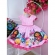 Vestido Infantil Casa Mágica da Gabby Rosa Luxo Corações - Rosa