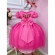 Vestido Infantil Barbie Rosa Chiclete Com Cinto de Strass