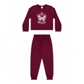 Conjunto Moleton Meninas Marsala Com Estampa Luxo