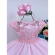 Vestido Infantil Rosa C/ Renda e Apliques Cinto Pérolas