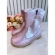 Bota infantil Boiadeira Texana Rose Metalizado Com Zíper Luxo