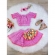 Conjunto Meninas Junino Rosa Cropped C/ Mini Saia Xadrez - Rosa