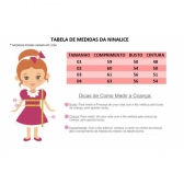 Vestido Infantil Rose C/ Aplique de Flores e Renda Luxo