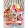 Tiara Infantil Junina C/ Fitas de Cetim Colorida Vermelha