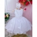 Vestido Infantil Branco C/ Renda e Aplique de Borboletas