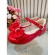 Sapatinho Vermelho Verniz Luxo Com Lacinho e Strass - Vermelho