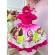 Vestido Infantil Masha e o Urso com Capuz e Cinto de Pérolas - Pink
