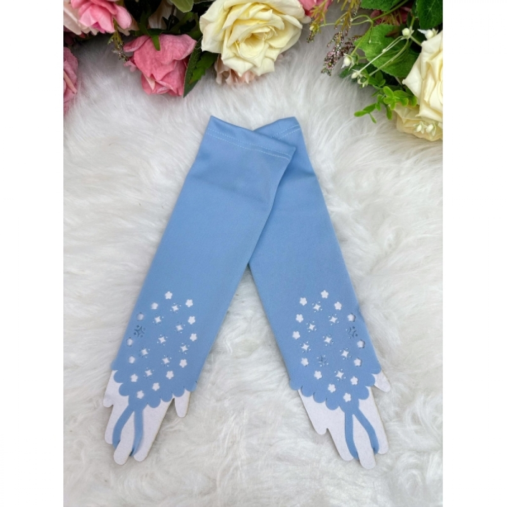 Luva Infantil Luxo Várias Cores de Tamanho Único - Azul Claro