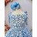 Vestido Infantil Primavera Verão Branco C/ Azul Bebê