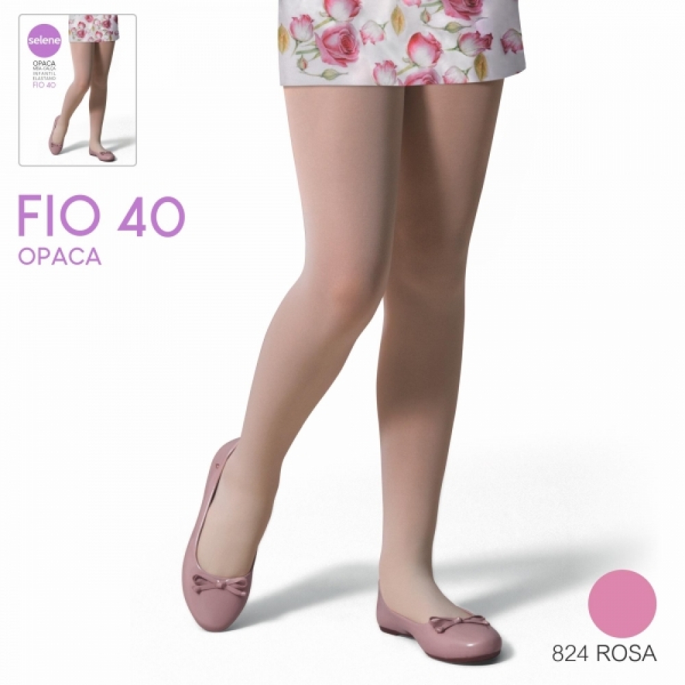 Meia Calça Infantil Com Elastano Opaca Varias Cores Fio 40 - Rosa