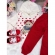Conjunto de Moletom C/ Capuz Off White e Vermelho Ursinho